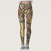 Colorful African Mud Cloth Leggings (Voorkant)