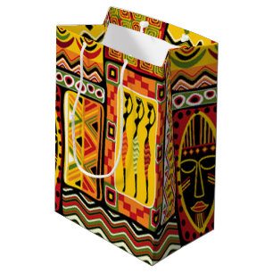 Colorful African Pattern Print Collage Medium Cadeauzakje