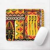 Colorful African Pattern Print Collage Muismat (Met muis)