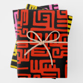 Colorful African Print Inpakpapier Vel (In situ)