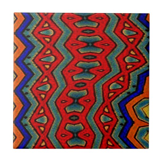 Colorful African Print Tegeltje (Voorkant)