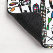 Colorful African Senufu print Muismat (Hoek)