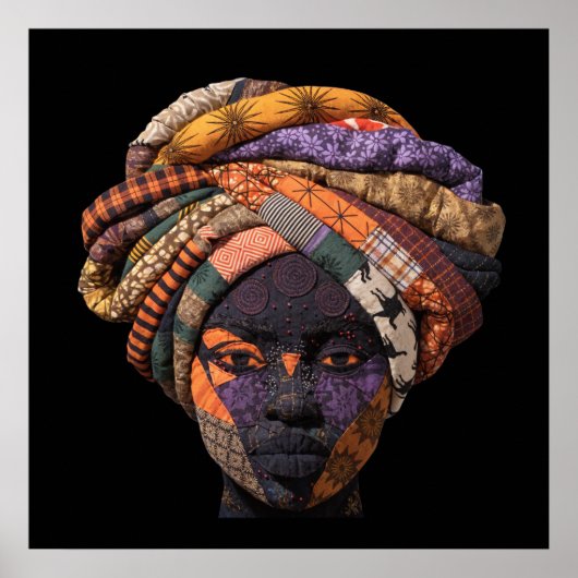 Colorful African Woman Poster (Voorkant)