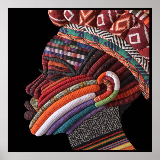 Colorful African Woman Poster (Voorkant)