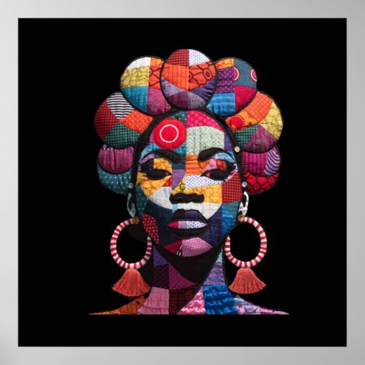 Colorful African Woman Poster (Voorkant)