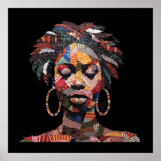 Colorful African Woman Poster (Voorkant)