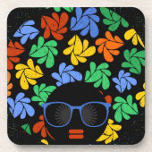 Colorful Afro Love Bier Onderzetter (Voorkant)