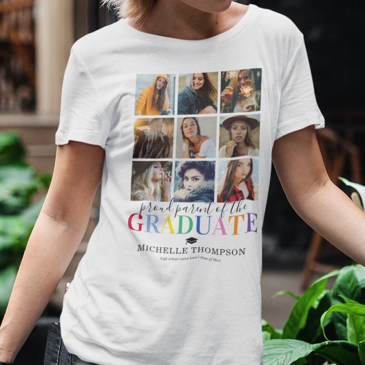 Colorful Afstuderen Foto Collage T-Shirt