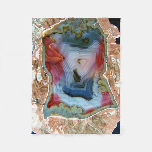 Colorful Agate Crystal Geode Fleece Blanket (Voorkant)