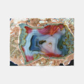 Colorful Agate Crystal Geode Fleece Blanket Deken (Voorkant (Horizontaal))