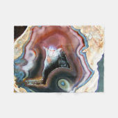 Colorful Agate Crystal Geode Fleece Blanket Deken (Voorkant (Horizontaal))