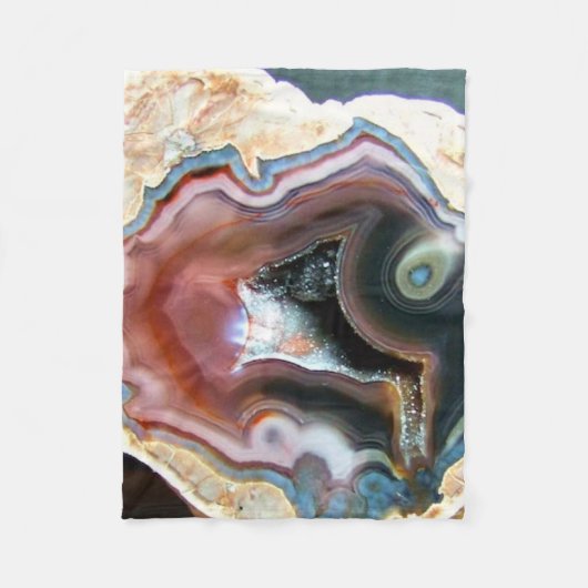 Colorful Agate Crystal Geode Fleece Blanket Deken (Voorkant)