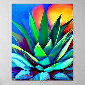 Colorful Agave plant Poster (Voorkant)