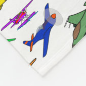 Colorful Airplanes Pattern Fleece Deken (Hoek)