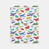 Colorful Airplanes Pattern Fleece Deken (Voorkant)