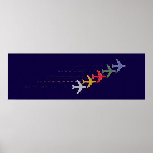 colorful airplanes poster (Voorkant)