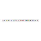 Colorful Airplanes Satin Ribbon Satijnen Lint (Voorkant)
