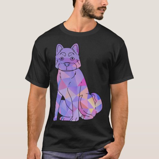 Colorful Akita T-shirt (Voorkant)