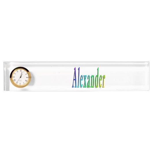 Colorful Alexander Name Logo, Naambordje (Voorkant)