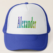 Colorful Alexander Name Logo, Trucker Pet (Voorkant)