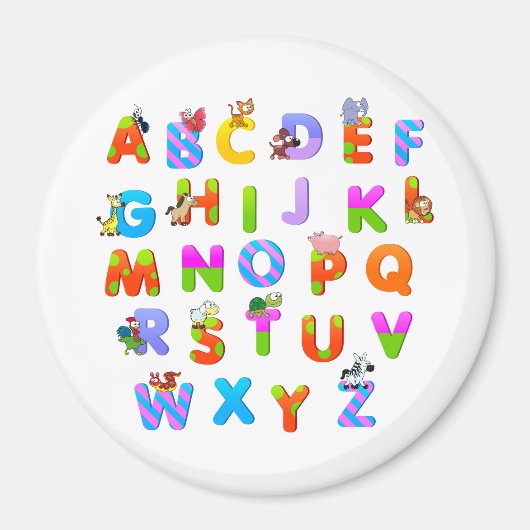Colorful Alfabetical Letters Magnet (Voorkant)