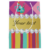 Colorful Alice in Wonderland en Stripes Medium Cadeauzakje (Voorkant)