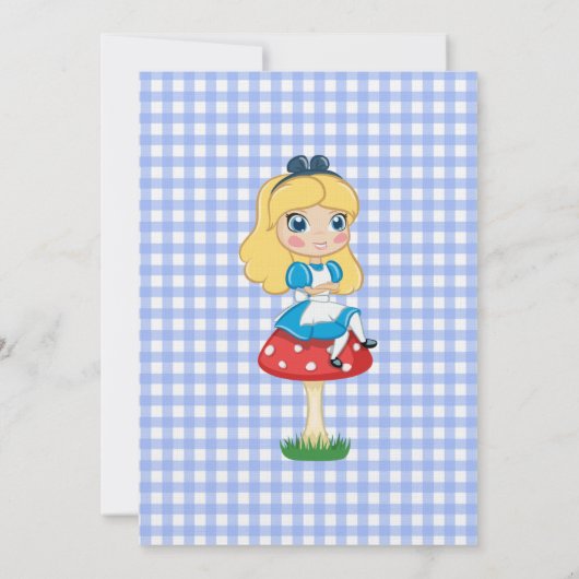 Colorful Alice in Wonderland: Verjaardagfeest Tea  Kaart (Achterkant)