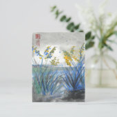 Colorful Alien Flowers Art Briefkaart (Staand voorkant)