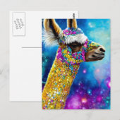 Colorful Alpaca Briefkaart (Voorkant / Achterkant)