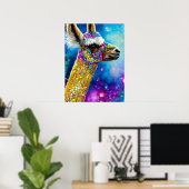 Colorful Alpaca Poster (Thuiskantoor)