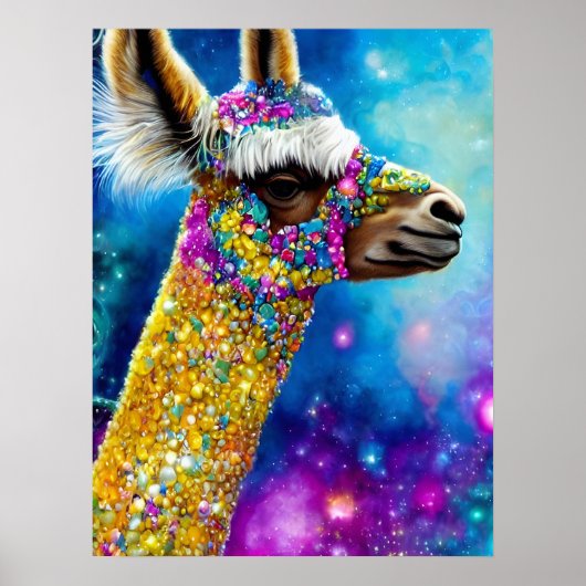 Colorful Alpaca Poster (Voorkant)