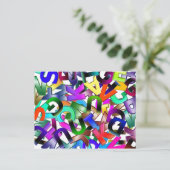 Colorful Alphabet Briefkaart (Staand voorkant)
