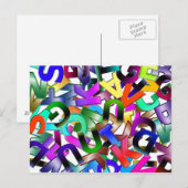 Colorful Alphabet Briefkaart (Voorkant / Achterkant)