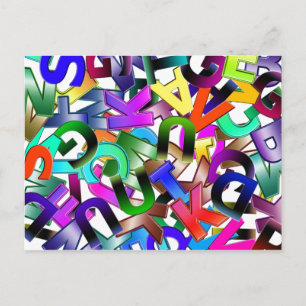 Colorful Alphabet Briefkaart