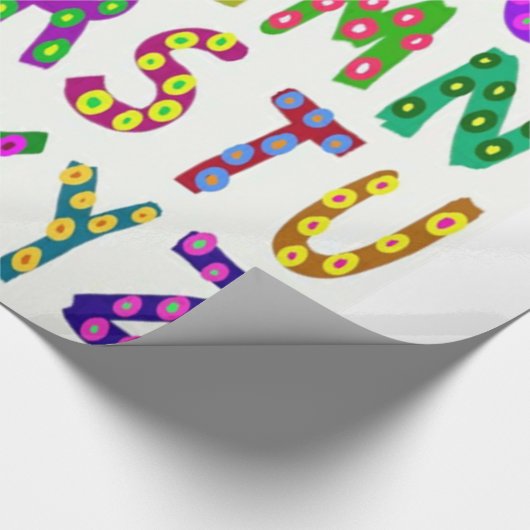 Colorful Alphabet Cadeaupapier (Hoek)