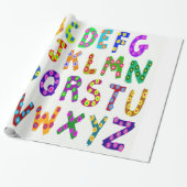 Colorful Alphabet Cadeaupapier (Uitgerold)