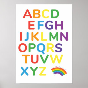 Colorful Alphabet Education Poster