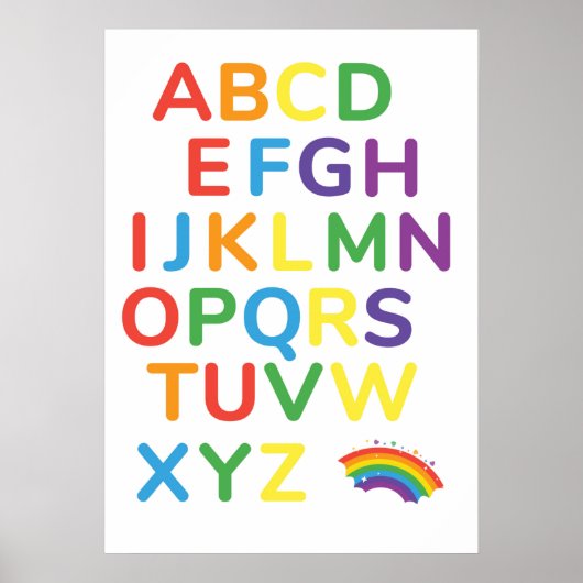 Colorful Alphabet Education Poster (Voorkant)