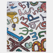Colorful Alphabet Fleece Blanket (Voorkant)