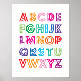 Colorful Alphabet kinder poster