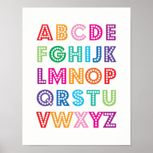 Colorful Alphabet kinder poster