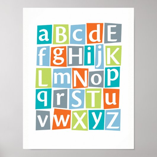 Colorful Alphabet kinder poster (Voorkant)