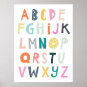 Colorful Alphabet Kinder Room Decor Poster (Voorkant)