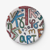 Colorful Alphabet Papieren Bordje (Voorkant)