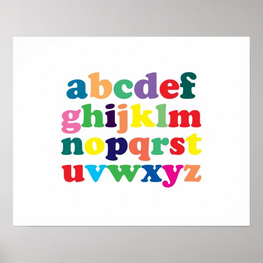 Colorful Alphabet Poster (Voorkant)