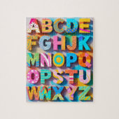 Colorful Alphabet Puzzle with Missing Letters Legpuzzel (Verticaal)