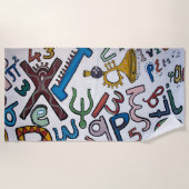 Colorful Alphabet Strandlaken (Voorkant)