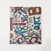 Colorful Alphabet Tapestry Wandkleed (Voorkant)