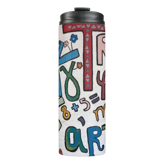Colorful Alphabet Thermal Tumbler Thermosbeker (Voorkant)