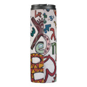 Colorful Alphabet Thermal Tumbler Thermosbeker (Achterkant)